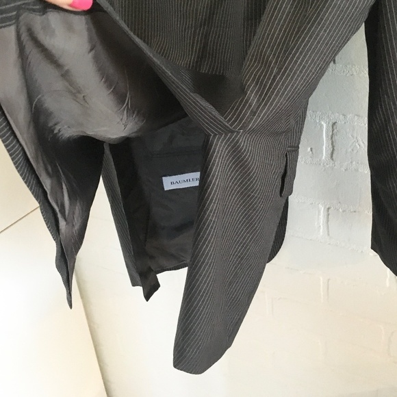 Ermenegildo Zegna x Bäumler Blazer Pinstripe Charcoal gray Silk Wool Sz 54/XL - Picture 12 of 15